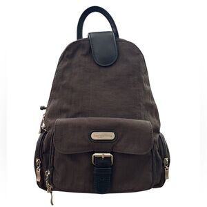 Baggallini Nylon Mini Convertible Backpack Bag Brown Slingbag Travel Lightweight